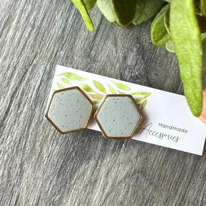 2/$10 Handmade- Gold Framed Stone